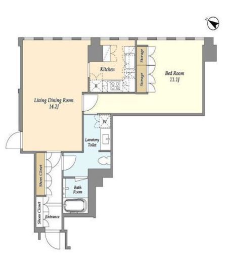 1LDKの間取りの画像