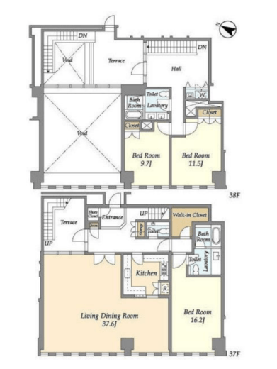 3LDKの間取りの画像